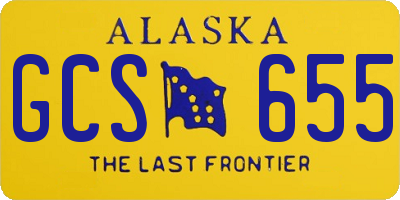 AK license plate GCS655