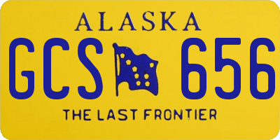 AK license plate GCS656