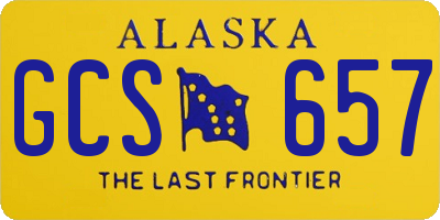 AK license plate GCS657
