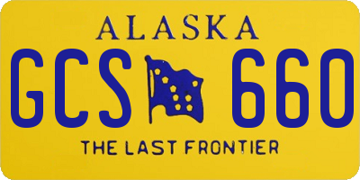 AK license plate GCS660