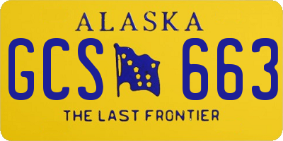 AK license plate GCS663