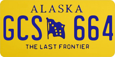 AK license plate GCS664