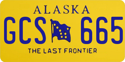 AK license plate GCS665