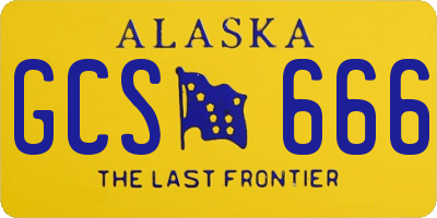 AK license plate GCS666
