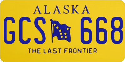AK license plate GCS668