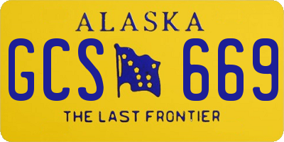 AK license plate GCS669