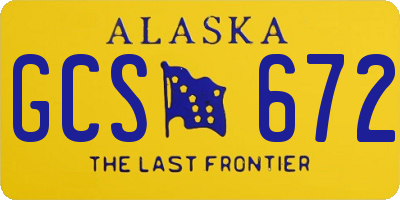 AK license plate GCS672
