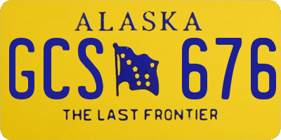 AK license plate GCS676