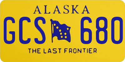 AK license plate GCS680