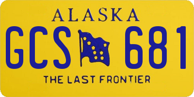 AK license plate GCS681