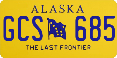 AK license plate GCS685