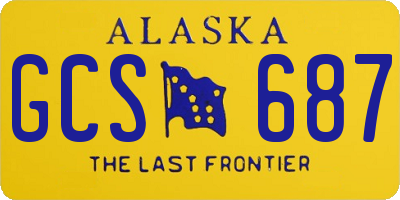 AK license plate GCS687