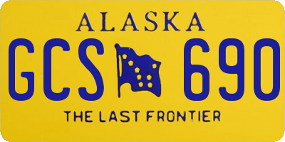 AK license plate GCS690