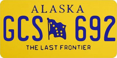 AK license plate GCS692
