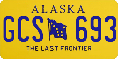 AK license plate GCS693