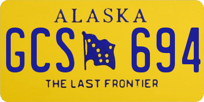AK license plate GCS694
