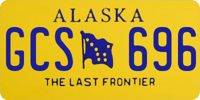 AK license plate GCS696