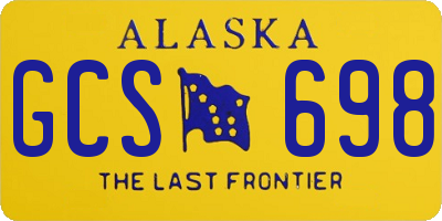 AK license plate GCS698