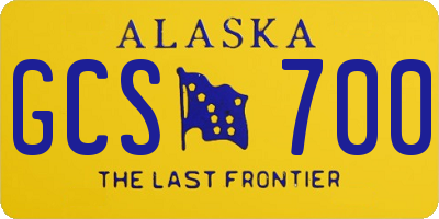 AK license plate GCS700