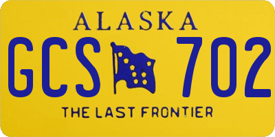 AK license plate GCS702