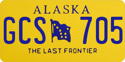 AK license plate GCS705