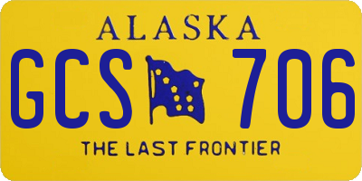 AK license plate GCS706