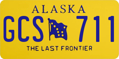 AK license plate GCS711