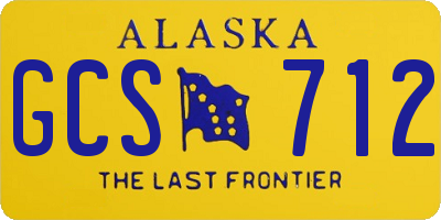 AK license plate GCS712