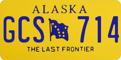 AK license plate GCS714