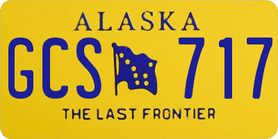 AK license plate GCS717