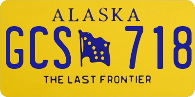 AK license plate GCS718