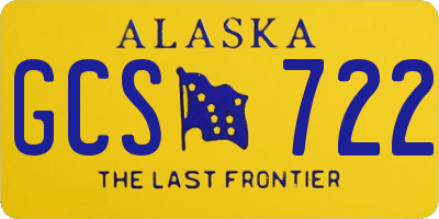 AK license plate GCS722