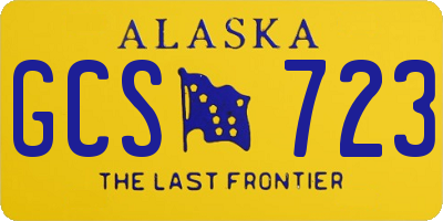 AK license plate GCS723