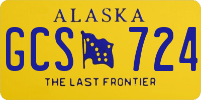 AK license plate GCS724
