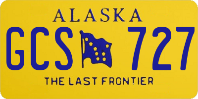 AK license plate GCS727