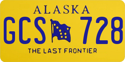 AK license plate GCS728