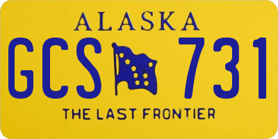 AK license plate GCS731