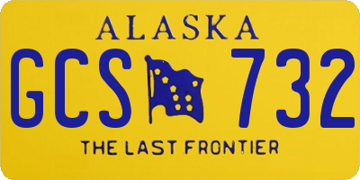 AK license plate GCS732