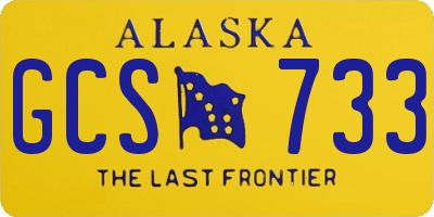 AK license plate GCS733