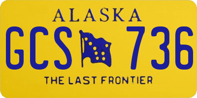 AK license plate GCS736