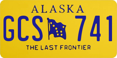 AK license plate GCS741
