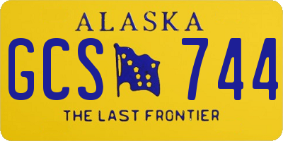 AK license plate GCS744