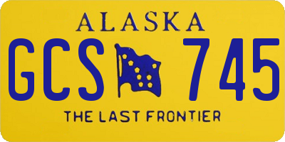 AK license plate GCS745