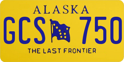 AK license plate GCS750
