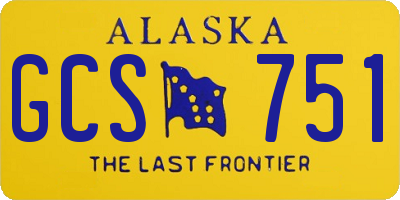 AK license plate GCS751