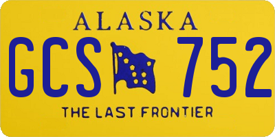 AK license plate GCS752