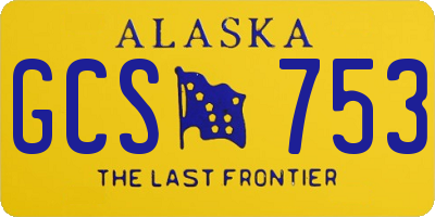 AK license plate GCS753