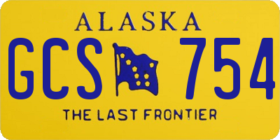 AK license plate GCS754