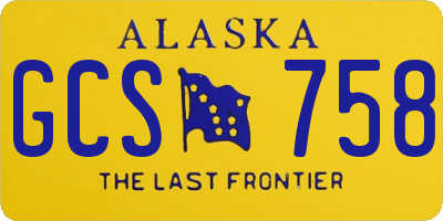 AK license plate GCS758