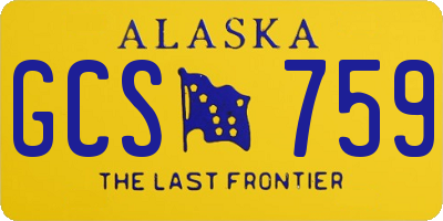 AK license plate GCS759